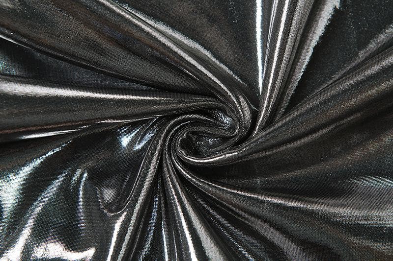 Halter ruched cowl neck metallic button mini dress  | Festival Outfits Women-final-sale