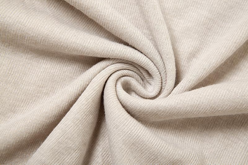 Contrast long sleeve 2-way off shoulder 2 piece top