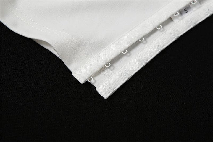 Sleeveless solid ruched button backless scarf tube top