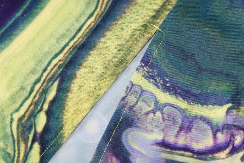 Sleeveless contrast print slit backless cami dress