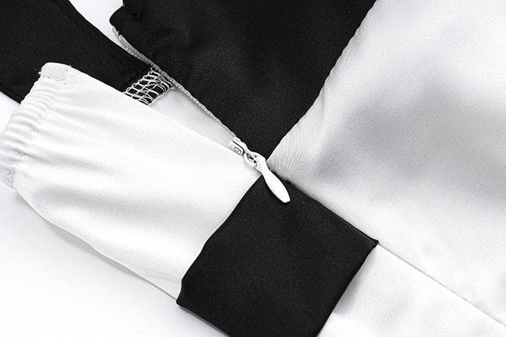 Contrast low cut satin self tie backless sleeveless crop top