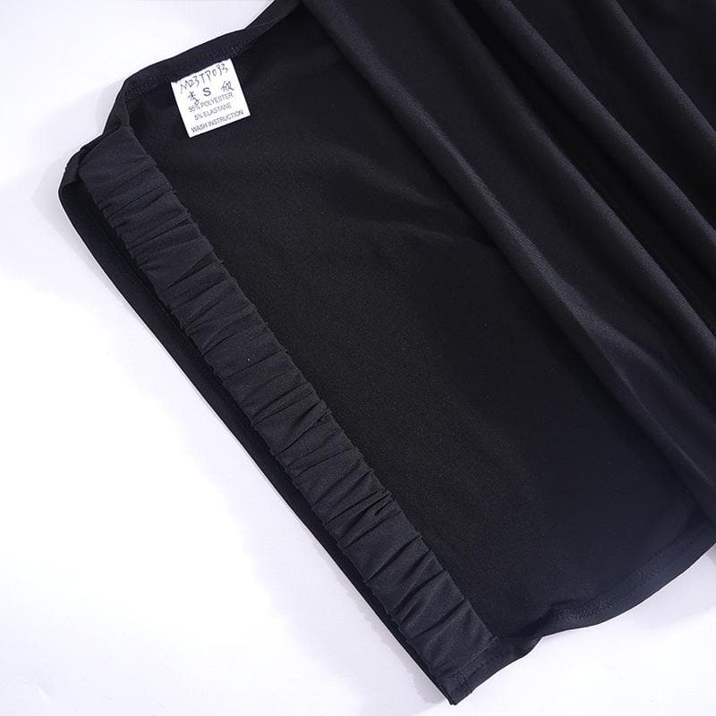 Ruched solid off shoulder hollow out backless crop cut out top