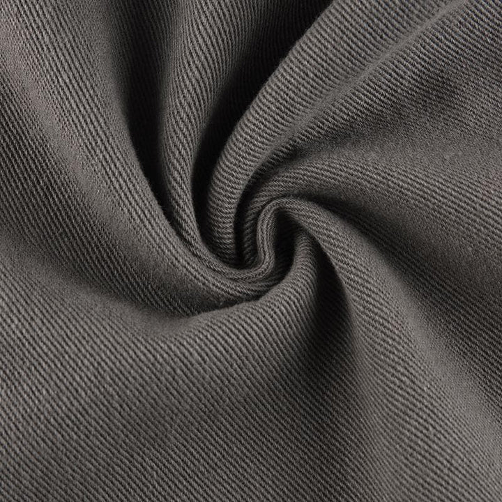 Tie waist pocket button solid straight leg cargo jeans Parachute pants