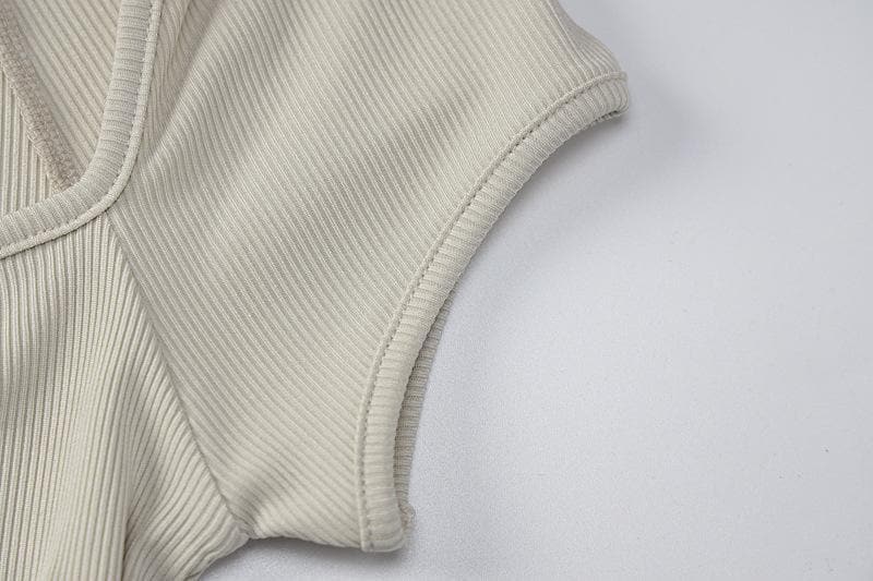 Short sleeve ruched solid ribbed midi dress - Halibuy