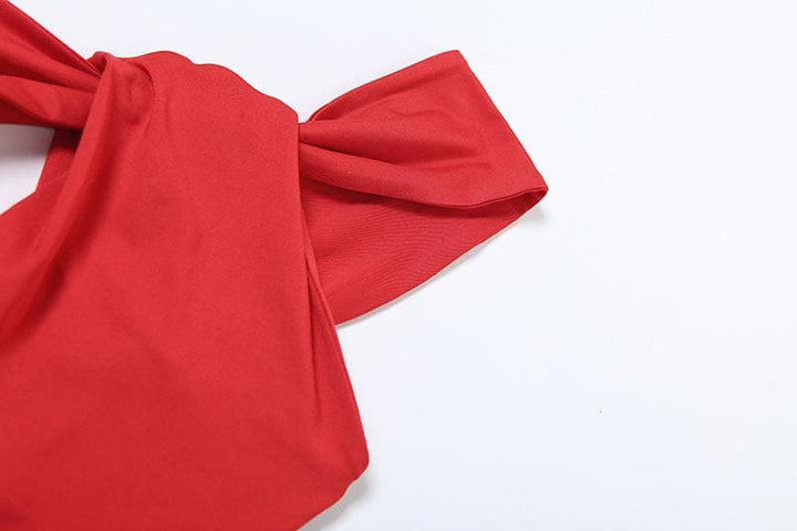 One shoulder ruched hollow out solid cami cut out maxi dress  | Festival Outfits Women