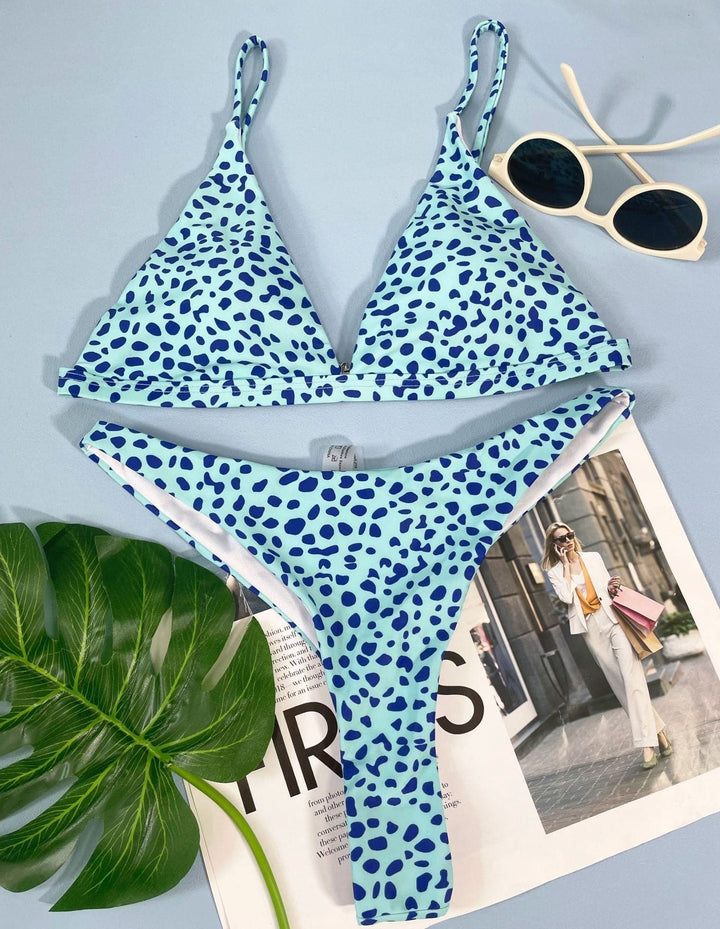 Kayan ninkaya na bikini masu launin ruwan kasa mai launin ruwan kasa