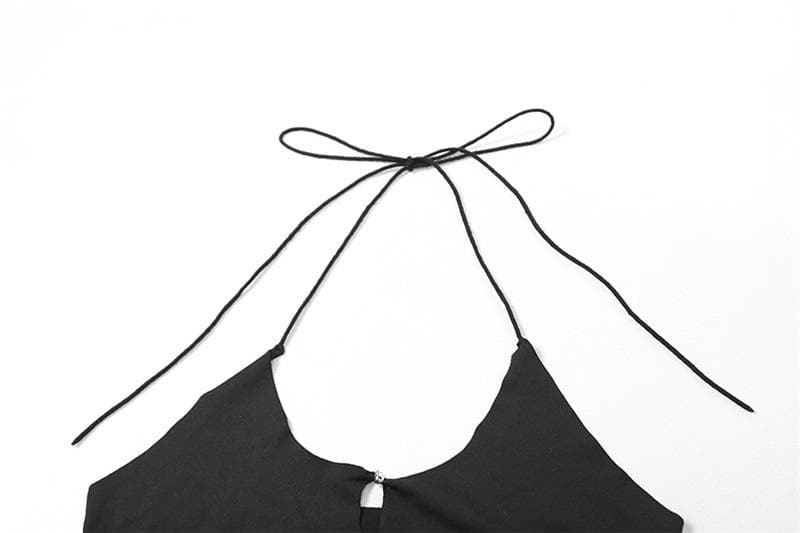 Long sleeve mesh high neck ruffle self tie solid 2 piece crop top | Mesh Long Sleeve Crop Top