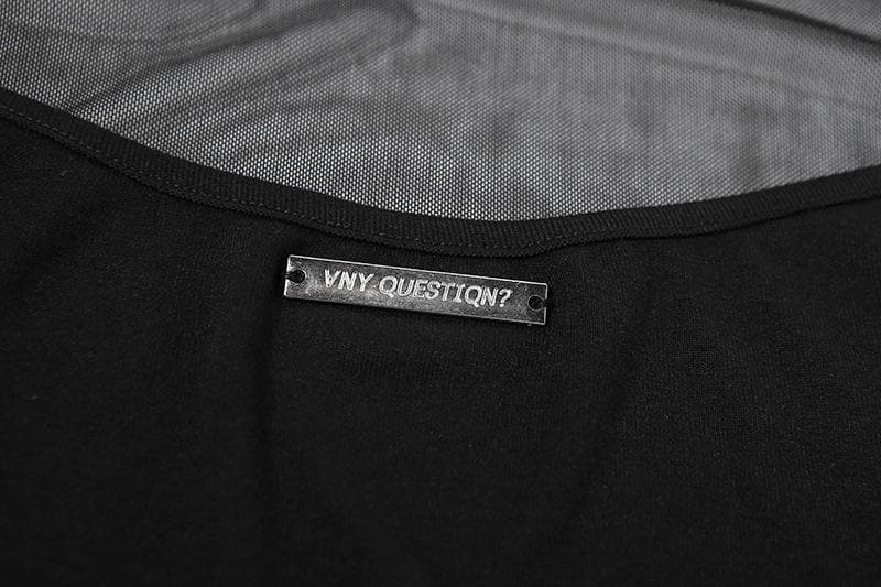 Hollow out mesh patchwork long sleeve contrast bodysuit  | Festival Outfits Women