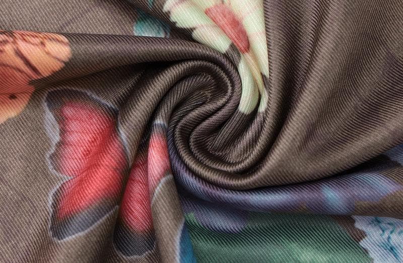 Long flared sleeve flower print off shoulder ruffle midi dress  | Festival Outfits Women