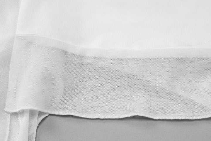 Flower applique solid backless ribbon slit tube maxi dress