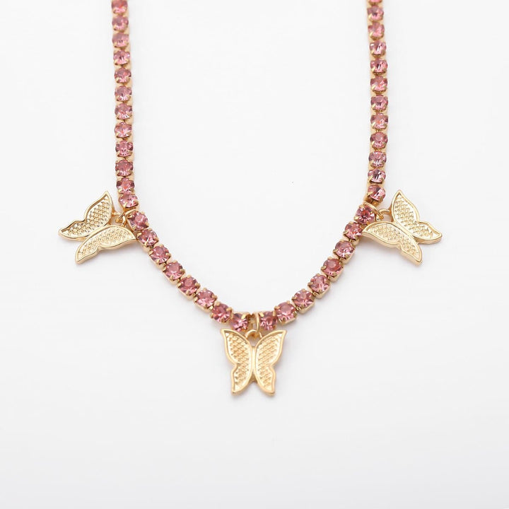 Ankle mai siffar malam buɗe ido mai siffar rhinestone