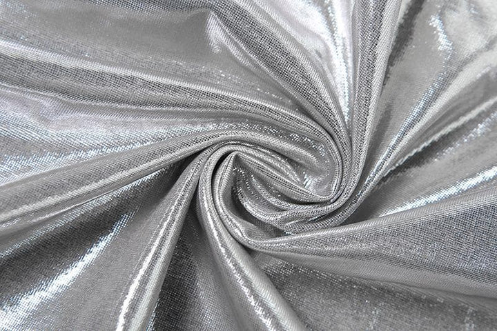 Halter metallic glitter cowl neck ruched 2 piece top  | Festival Outfits Women