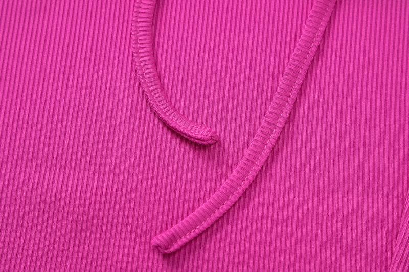 Ribbed solid long sleeve gloves lace up ruffle mini dress  | Festival Outfits Women