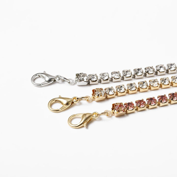 Rhinestone butterfly pendant choker necklace