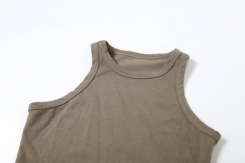 Contrast long sleeve 2-way off shoulder 2 piece top