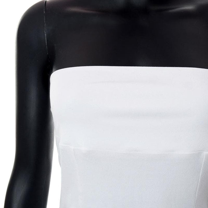 Solid backless sleeveless tube top