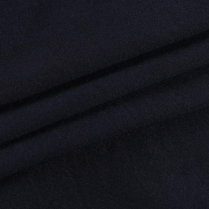 Hoodie ribbon off shoulder contrast print buckle long sleeve gloves crop top