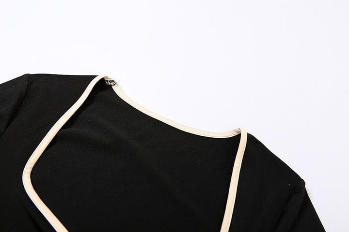 Contrast self tie v neck short sleeve low rise pant set