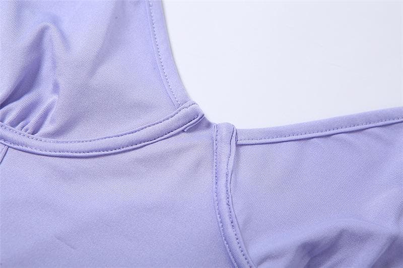 Long sleeve mesh see-through two piece set - Halibuy