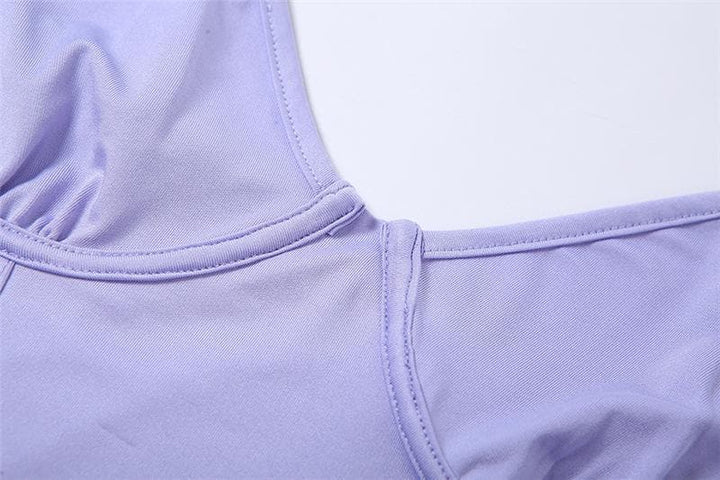 Long sleeve mesh see-through two piece set - Halibuy