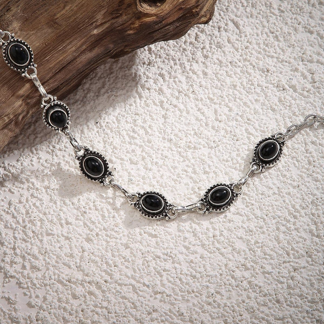 Stone multicolor anklet