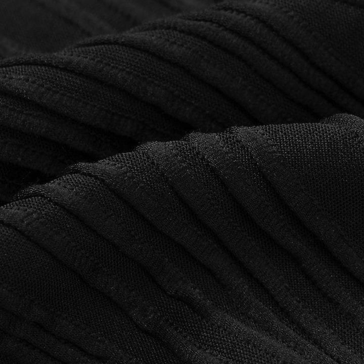 Textured one shoulder irregular hollow out solid cut out midi dress