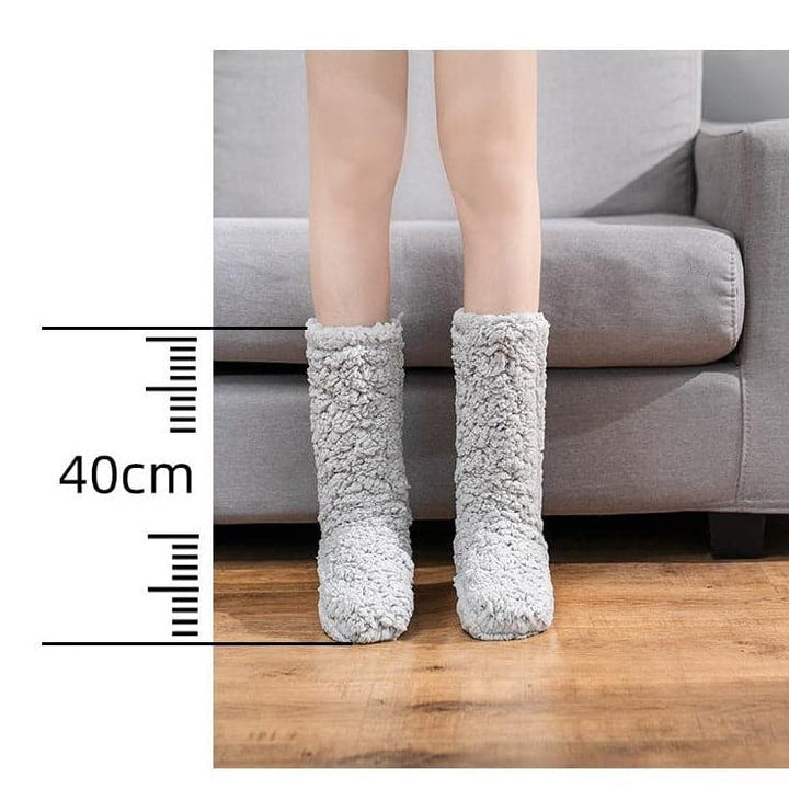 Warm fluffy solid medium socks