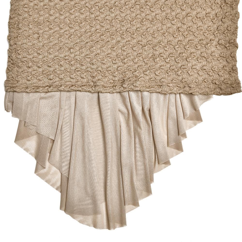 Textured mesh solid ruched irregular cami midi dress - Final Sale  | Festival Outfits Women
