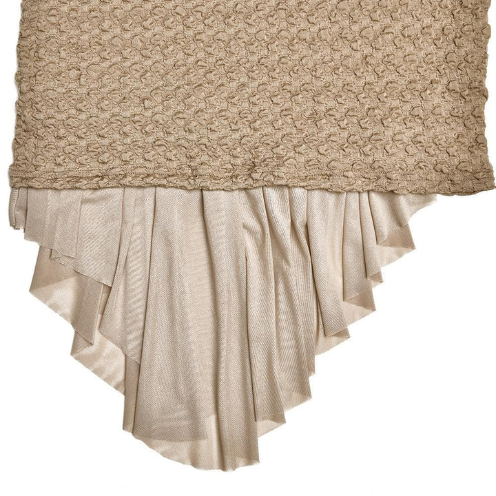 Textured mesh solid ruched irregular cami midi dress - Final Sale  | Festival Outfits Women
