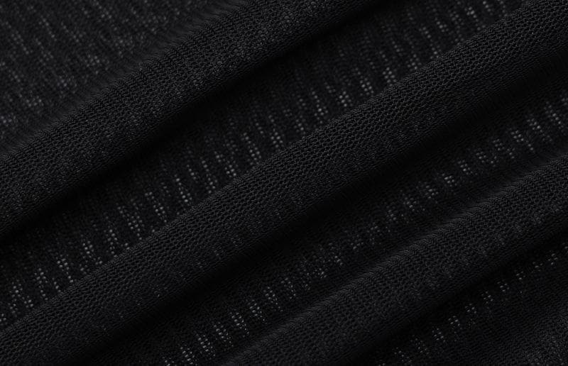 Long sleeve high neck mesh patchwork irregular bodysuit  | Festival Outfits Women