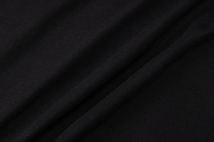 Sleeveless crewneck hollow out beaded contrast crop cut out top