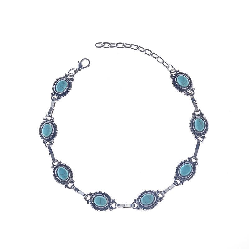Stone multicolor anklet