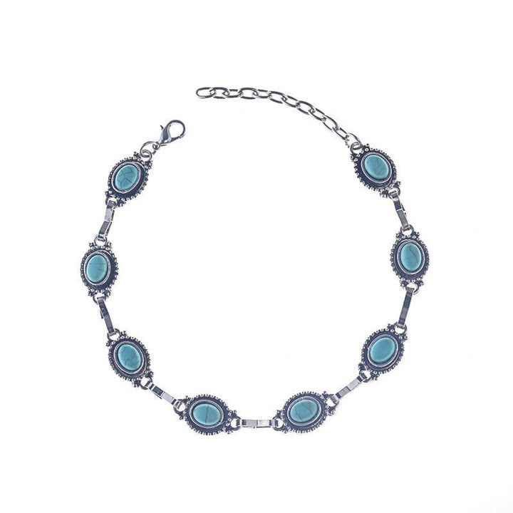 Stone multicolor anklet