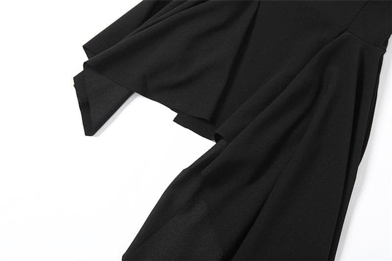 Irregular pleated off shoulder solid backless tube dress