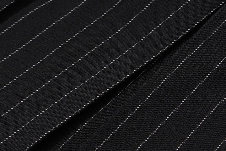 Pleated striped button lace hem bowknot stitch mini skirt  | Festival Outfits Women