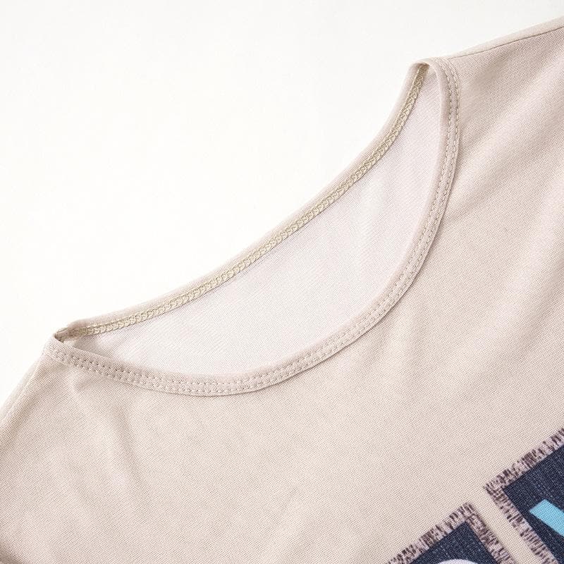 Long sleeve "LOVE" pattern crewneck sheer mesh crop top | Mesh Long Sleeve Crop Top  | Festival Outfits Women