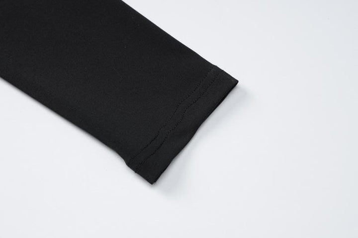 Long sleeve padded ruched flower applique hollow out cut out midi dress  | Festival Outfits Women