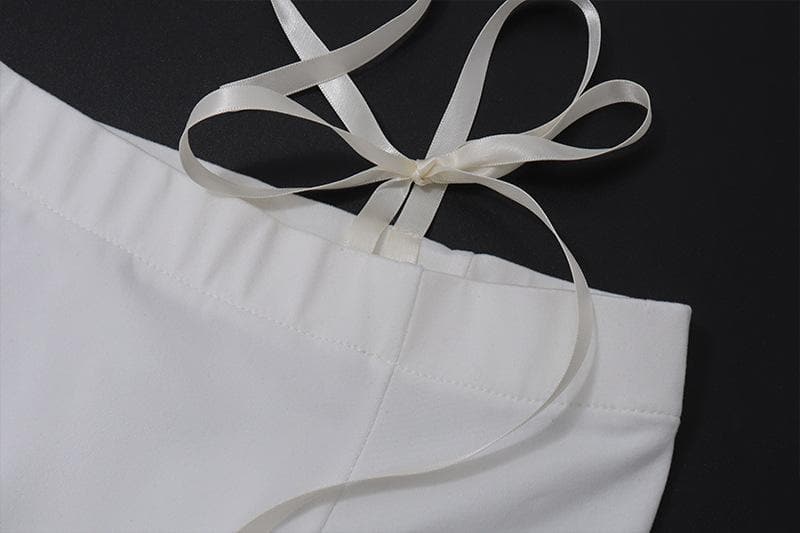 Self tie off shoulder long sleeve solid top