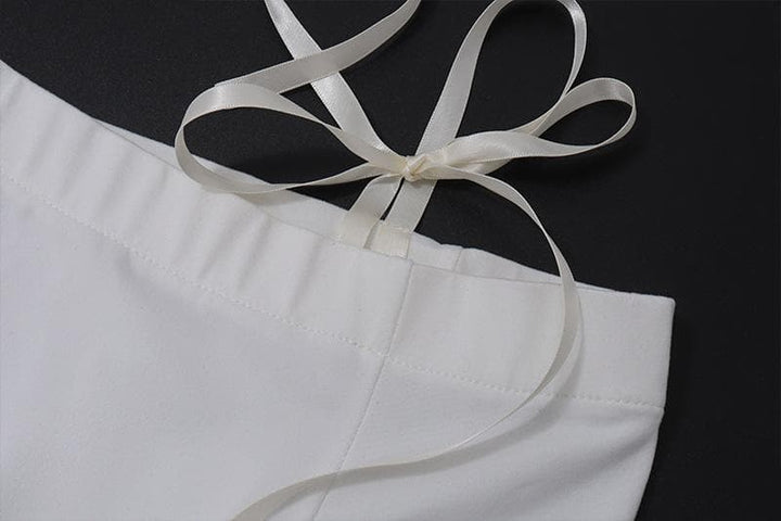 Self tie off shoulder long sleeve solid top